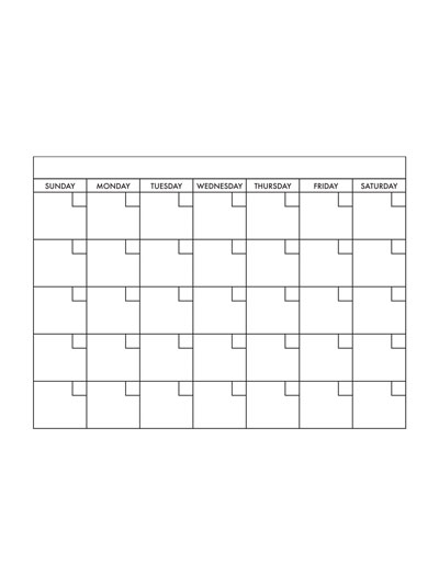 Dry Erase Peel & Stick Calendar - #7965040